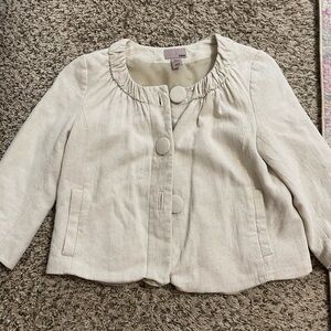 H&M Cream Blazer with Button Accents